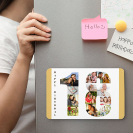 Foto Collage op nummer 18 Happy 18th Birthday Magneet