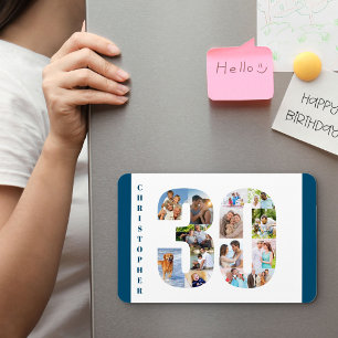 Foto collage op nummer 30 - 30e verjaardag magneet