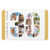 Foto Collage op nummer 30 Happy 30th Birthday Magneet (Horizontaal)