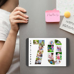 Foto collage op nummer 70 - 70e verjaardag magneet<br><div class="desc">Creëer uw eigen unieke 70th Birthday-koepel. Het fotomalplaatje is opstelling klaar voor u om uw eigen unieke fotocollage in de vorm van aantal 70 te creëer. U kunt ook de naam van de zeventig-jarige toevoegen als u dat wenst. Een betaalbaar en doordacht cadeau voor een mijlpaal verjaardag. Blader naar onze...</div>