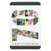 Foto collage op nummer 70 - 70e verjaardag magneet (Verticaal)