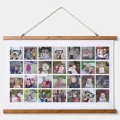 Foto collage op wit - 4 rijen 7 kolommen hangend wandkleed (Voorkant)