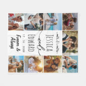 Foto Collage Paar 9 Afbeeldingen Voor altijd en al Fleece Deken (Voorkant (Horizontaal))