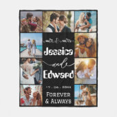 Foto Collage Paar 9 Afbeeldingen Voor altijd en al Fleece Deken (Voorkant)