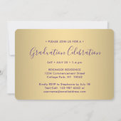 Foto: Collage Paars and Gold Graduparty Kaart (Achterkant)