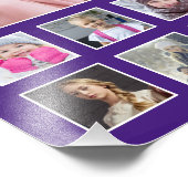 Foto-Collage Paars en Gold van de middelbare schoo Foto Afdruk (Hoek)