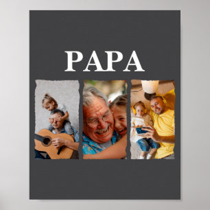 Foto Collage Papa D Cadeau Poster