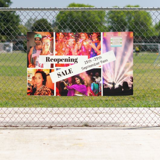 Foto Collage Party Afbeeldingen Sale Spandoek (Insitu)