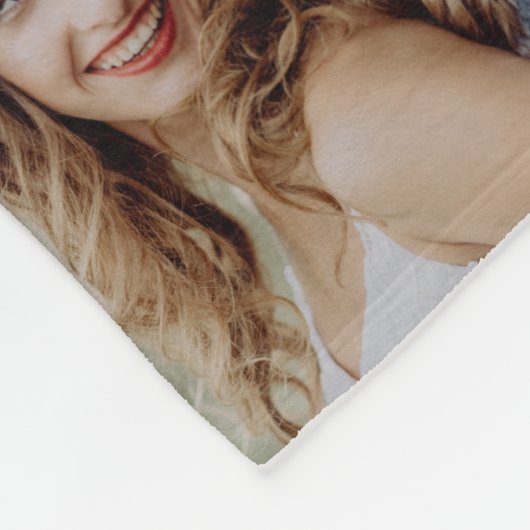 Foto Collage Pas getrouwd Gift Wedding Keepslag Fleece Deken (Hoek)