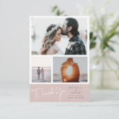 foto collage pastel Dank je Foto Kaart (Staand voorkant)