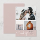foto collage pastel Dank je Foto Kaart (Voorkant / Achterkant)