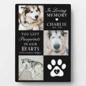 Foto Collage 'Pawprints in Our Hearts' Pet Loss Fotoplaat (voorkant)