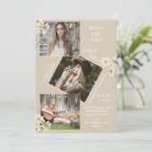 Foto Collage Persoonlijk 4 Afbeeldingen Afstuderen Aankondiging (Staand voorkant)