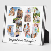 Foto Collage Persoonlijk Aantal 30 Geboortedag Fotoplaat (Zijkant)