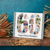 Foto Collage Persoonlijk Aantal 60 Geboortedag Fotoplaat (Zijkant)