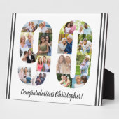 Foto Collage Persoonlijk Aantal 90 Geboortedag Fotoplaat (Zijkant)