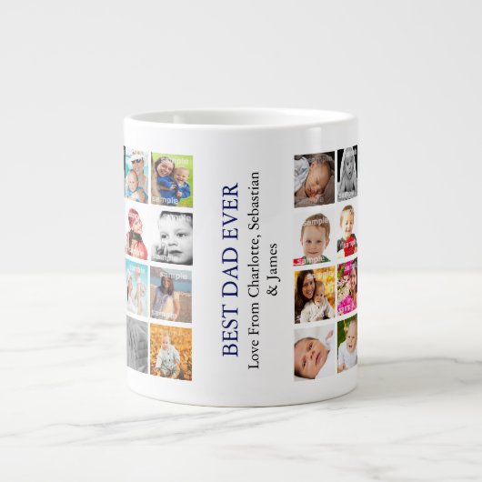 Foto Collage Persoonlijk Grote Koffiekop (Voorkant)