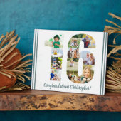 Foto Collage Persoonlijk nummer 16 Geboortedag Fotoplaat (Zijkant)