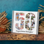 Foto Collage Persoonlijk nummer 50 Birthday Fotoplaat (Zijkant)