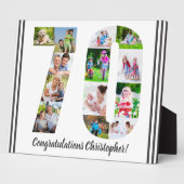 Foto Collage Persoonlijk nummer 70 Birthday Fotoplaat (Zijkant)