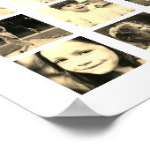 Foto Collage Persoonlijk (Sepia) Poster (Hoek)