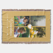 Foto Collage persoonlijke 4 foto's met hart Deken (Voorkant)