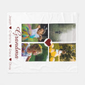 Foto Collage persoonlijke 4 foto's met hart Fleece Deken (Voorkant (Horizontaal))