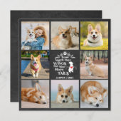 Foto Collage Pet Dog Herinnering verlies Kaart (Voorkant / Achterkant)