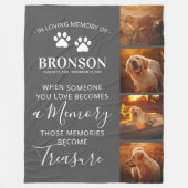 Foto Collage - Pet Memorial Keepslag Fleece Deken (Voorkant)