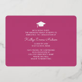 Foto Collage Pink & Gold Foil Afstudeerder Kaart (Achterkant)