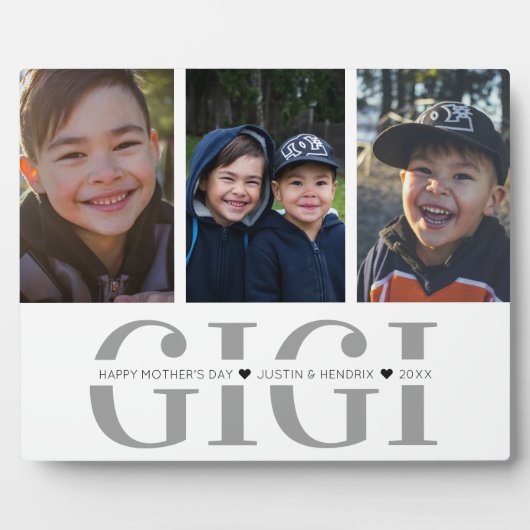 Foto Collage Plaque | Gigi | MOEDERDAG Fotoplaat (Voorkant)