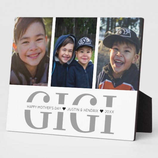 Foto Collage Plaque | Gigi | MOEDERDAG Fotoplaat (Zijkant)