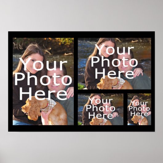 Foto Collage Poster, vier Afbeeldingen Poster (Voorkant)
