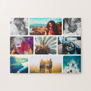 Foto Collage Puzzle in White Lijst Legpuzzel