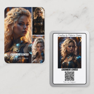 Foto Collage QR Code Coscard Cosplayer Foto's Visitekaartje