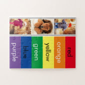 Foto Collage Rainbow Leer kleuren die zijn geperso Legpuzzel (Horizontaal)