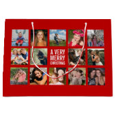 Foto Collage Red Kerstmis Groot Cadeauzakje (Voorkant)
