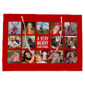 Foto Collage Red Kerstmis Groot Cadeauzakje (Achterkant)