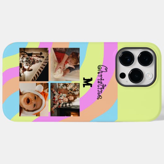 Foto Collage regenboogontwerp — Kleurenpalet Case-Mate iPhone Case (Achterkant (horizontaal))