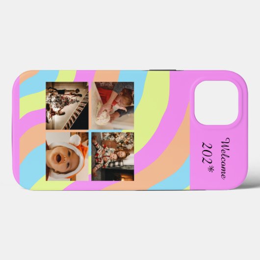 Foto Collage regenboogontwerp — Kleurenpalet Case-Mate iPhone Case (Achterkant (horizontaal))