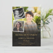 Foto Collage Retirement Party Kaart (Staand voorkant)