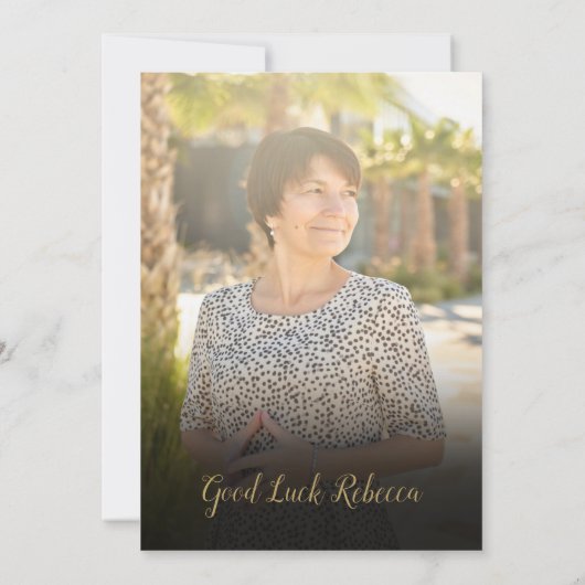 Foto Collage Retirement Party Kaart (Achterkant)