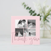 Foto Collage Roos Elegant Weddenschap Hartelijk da Kaart (Staand voorkant)