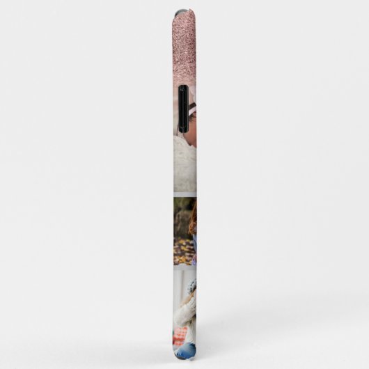 Foto Collage Roos Gold Jouw naam Case-Mate iPhone Case (Achterkant/rechts)