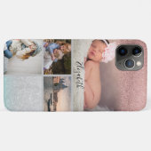 Foto Collage Rose Goud Uw Naam Case-Mate iPhone Case (Achterkant (horizontaal))
