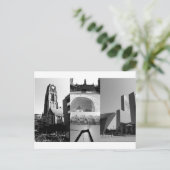 Foto collage Rotterdam 1 in zwart-wit Briefkaart (Staand voorkant)