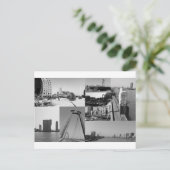 Foto collage Rotterdam 2 in zwart-wit Briefkaart (Staand voorkant)
