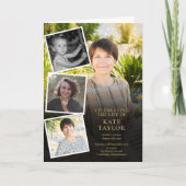 Foto-collage rouwdienst order of service gevouwen programma (Voorkant)