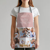 Foto collage roze girale moederdag schort