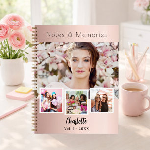 Foto collage roze goud notitieboek
